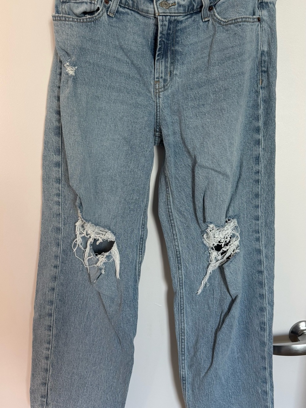 Old Navy Light Blue Ripped Boyfriend Jeans